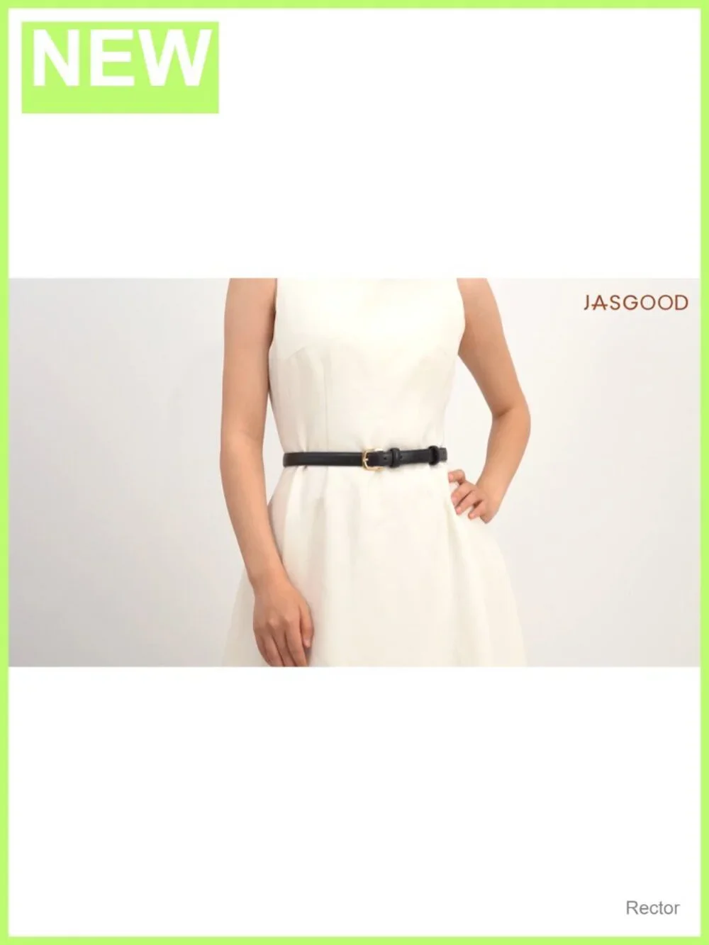 Women's Skinny Faux Leather Belt Thin Waist Belt Gold Buckle